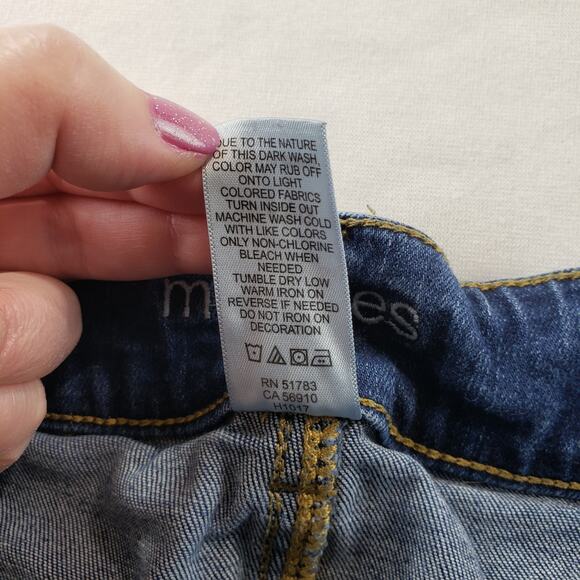 Maurices Jeans Women Plus 18 Regular Mid Rise Blue Skinny Jeans Outdoors 36x28.5 - Picture 9 of 13